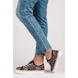 Kylie Espadrilles en dentelle à fleurs multicolore 1