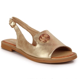 Sandales pour femmes avec décoration dorée Filippo d'or 2