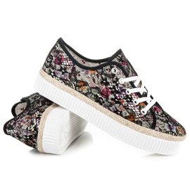 Kylie Espadrilles en dentelle à fleurs multicolore 4