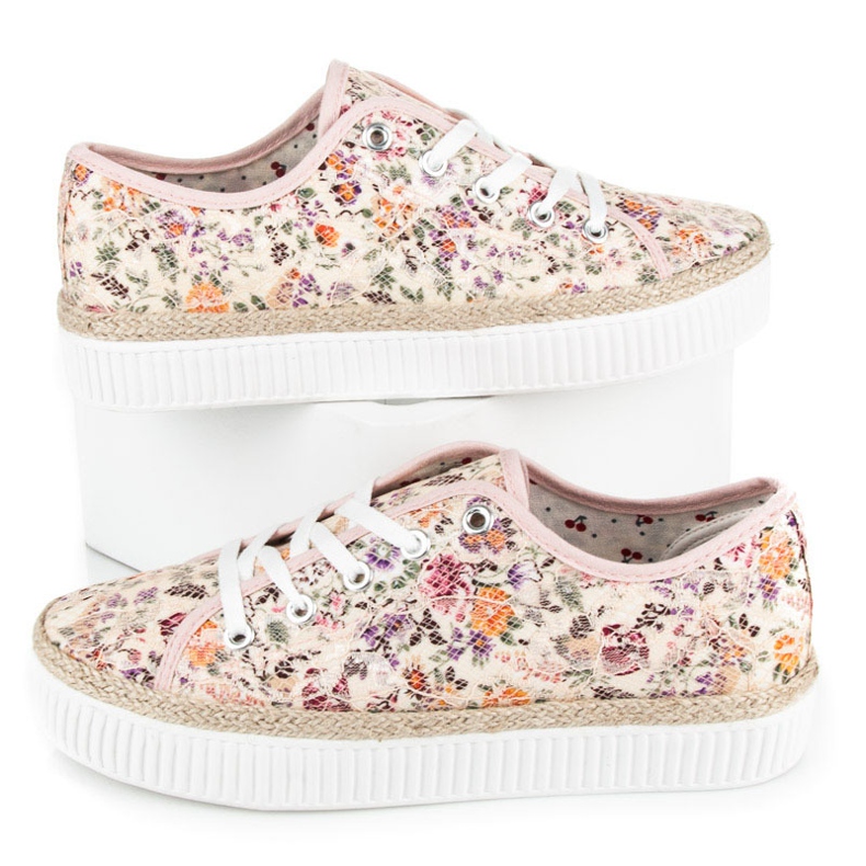 Kylie Espadrilles en dentelle à fleurs multicolore 2