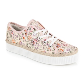 Kylie Espadrilles en dentelle à fleurs multicolore 4