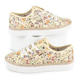 Kylie Espadrilles en dentelle à fleurs multicolore 1