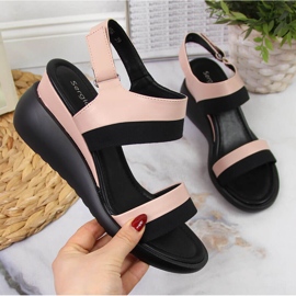Sandales pour femmes sur un coin rose Sergio Leone 1