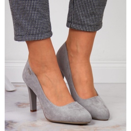 Escarpins sur un pilier en daim Sergio Leone gris 6