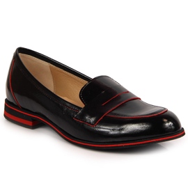 Chaussures femme cuir lordsy laqué noir Juma 1