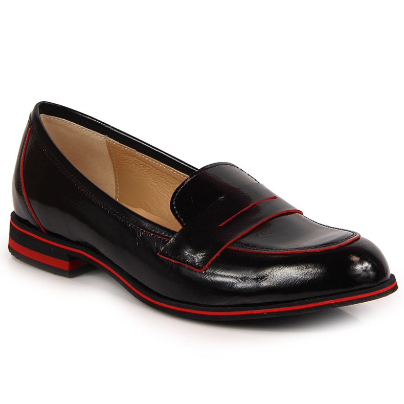Chaussures femme cuir lordsy laqué noir Juma 1