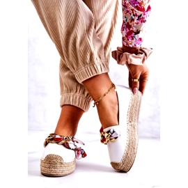 PS1 Espadrilles Femme En Cuir Avec Une Chaîne Blanc Fantaisie 1