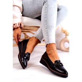 Vinceza Chaussures compensées en cuir verni Black Melodies noir 5