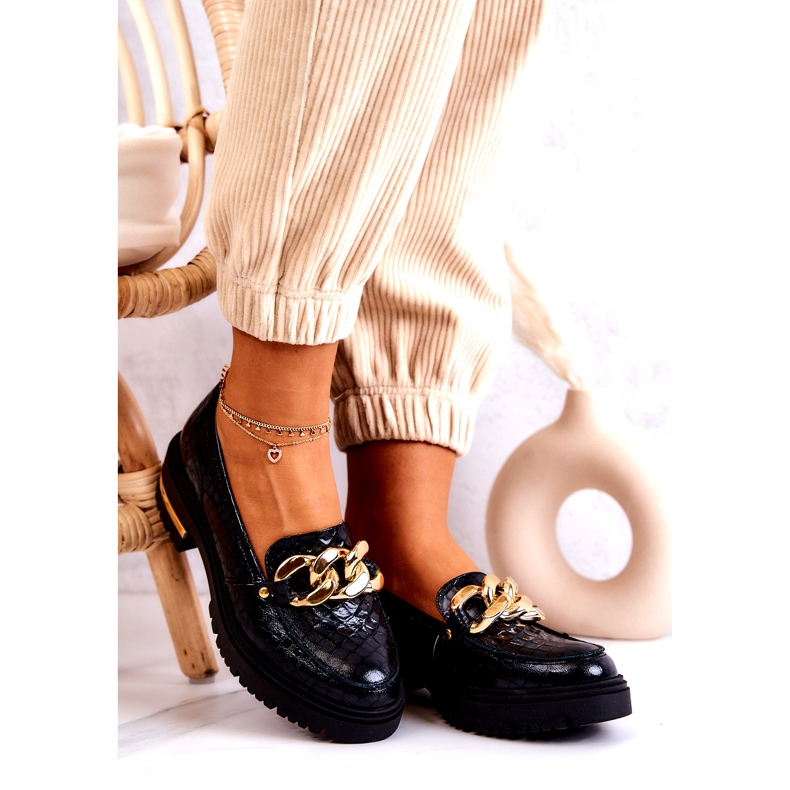 PA2 Mocassins Femme Mocassins Cuir Noir Mollie 1