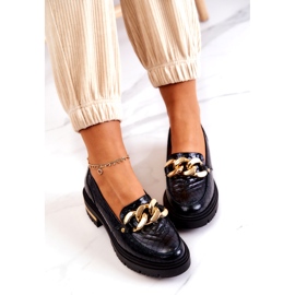 PA2 Mocassins Femme Mocassins Cuir Noir Mollie 4