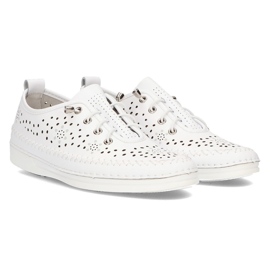 Chaussures en cuir Filippo DP2135 / 21 Wh blanc blanche 3