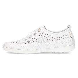 Chaussures en cuir Filippo DP2135 / 21 Wh blanc blanche 4