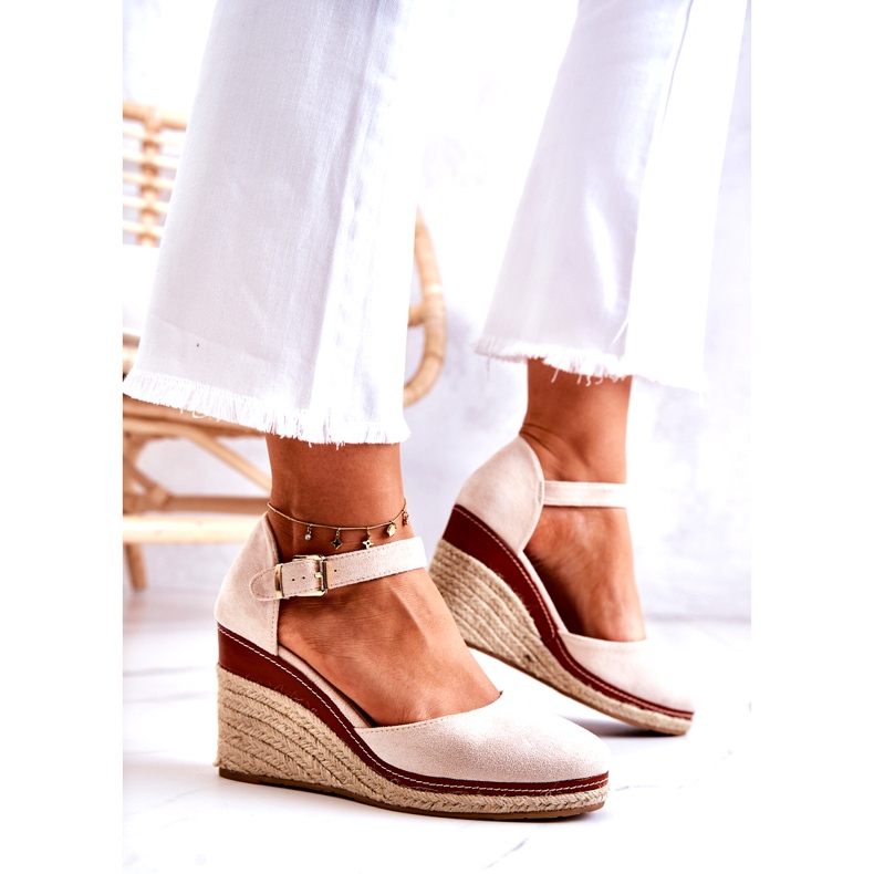 Seastar Espadrilles compensées beiges pour femme Tamarill 2