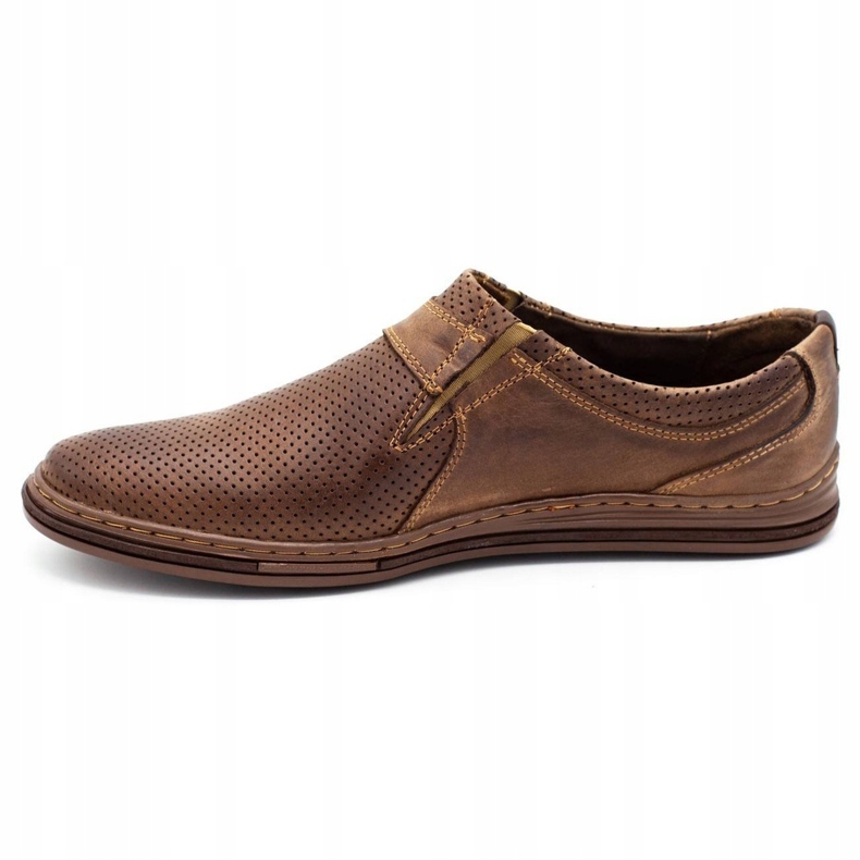 Polbut Chaussures pour hommes en cuir 362 Par Brown brun 1