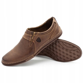 Polbut Chaussures pour hommes en cuir 362 Par Brown brun 2