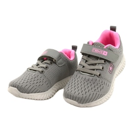 NEWS Chaussures de sport pour enfants pour Velcro 22Z23-4843-M-rose gris 4