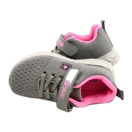 NEWS Chaussures de sport pour enfants pour Velcro 22Z23-4843-M-rose gris 7