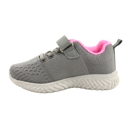 NEWS Chaussures de sport pour enfants pour Velcro 22Z23-4843-M-rose gris 3