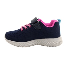 NEWS Chaussures de sport à scratch 22DZ23-4843-M Bleu marine rose 2 NEWS Chaussures de sport à scratch 22DZ23-4843-M Bleu marine rose 2