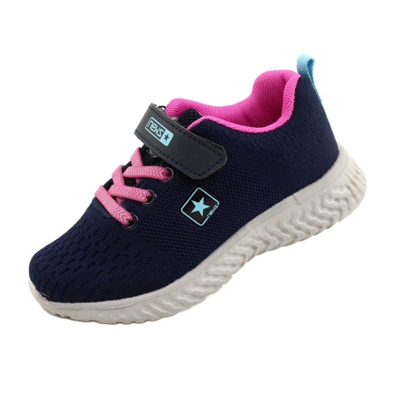 NEWS Chaussures de sport à scratch 22DZ23-4843-M Bleu marine rose 5 NEWS Chaussures de sport à scratch 22DZ23-4843-M Bleu marine rose 5