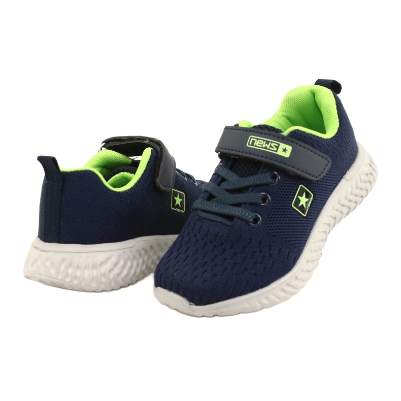 NEWS Chaussures de sport à scratch 22DZ23-4843-M Bleu marine 4