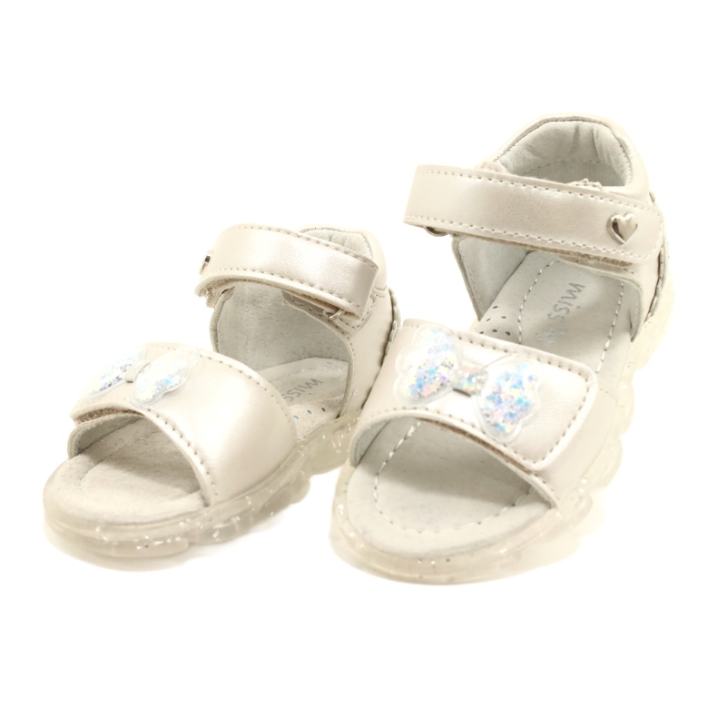 Evento Sandales des filles avec un arc 22Z23-4780 Silver argent 2 Evento Sandales des filles avec un arc 22Z23-4780 Silver argent 2