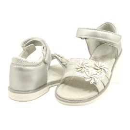 Evento Sandales des filles avec des fleurs 22Z23-4792 Silver argent 5 Evento Sandales des filles avec des fleurs 22Z23-4792 Silver argent 5