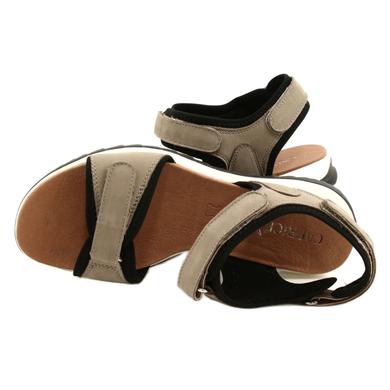 Sandales de sport confortables Caprice 28711-28 334 Taupe Nubuc beige le noir 4
