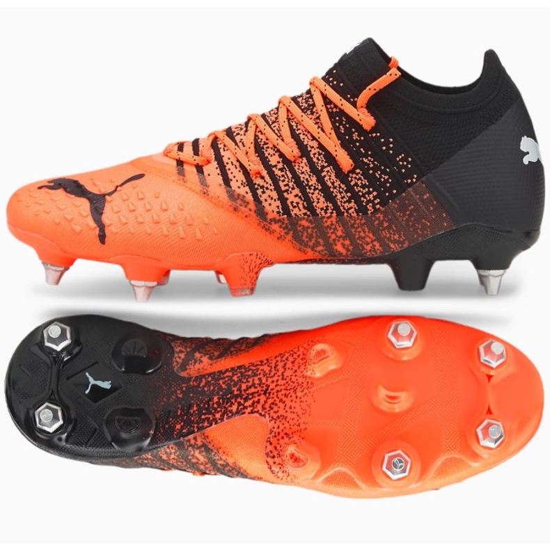 Chaussures de football Puma Future Z 1.3 MxSG M 106750 01 orange oranges et rouges 1