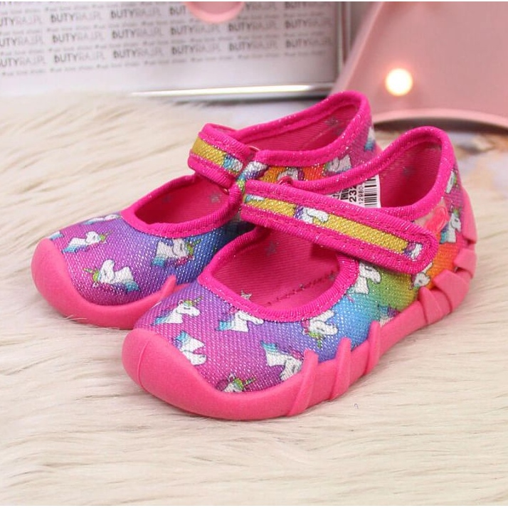 Chaussons ballerines velcro roses Jr. Befado 2 Chaussons ballerines velcro roses Jr. Befado 2