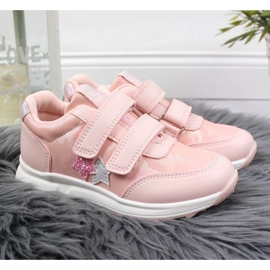 Chaussures de sport à velcro Jr American Club roses 2