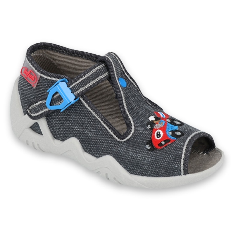 Chaussures enfant Befado 217P106 rouge bleu gris 1