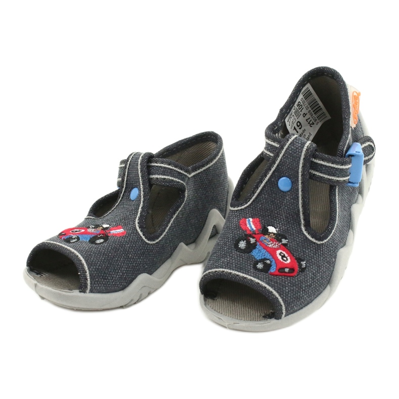 Chaussures enfant Befado 217P106 rouge bleu gris 3