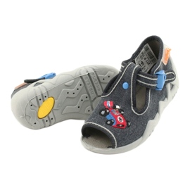 Chaussures enfant Befado 217P106 rouge bleu gris 4