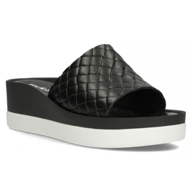 Babouches en cuir Filippo 40245 noir 1