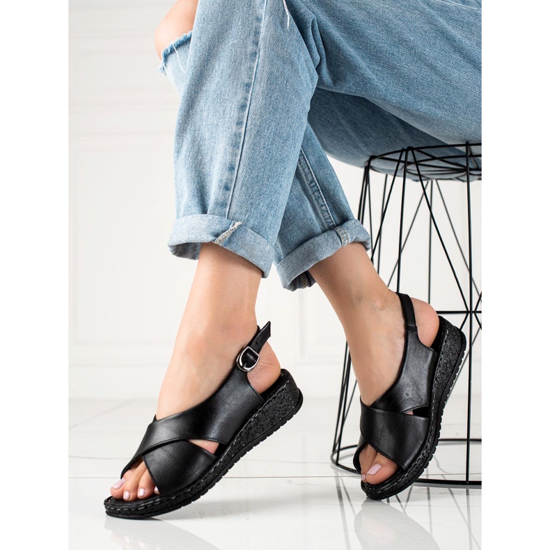 W. Potocki Sandales légères Potocki le noir 1