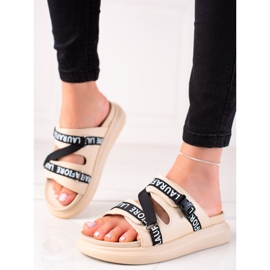 Pantoufles confortables LA.FI Beige 3