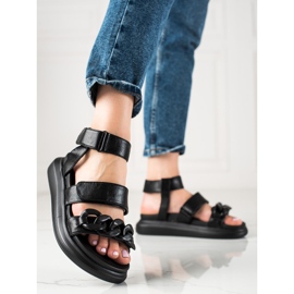 Sandales LA.FI à la mode le noir 1