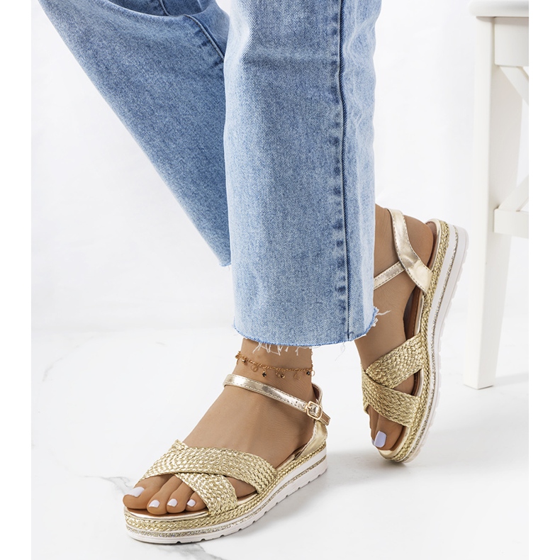 Sandales dorées femme Chirnside d'or 1