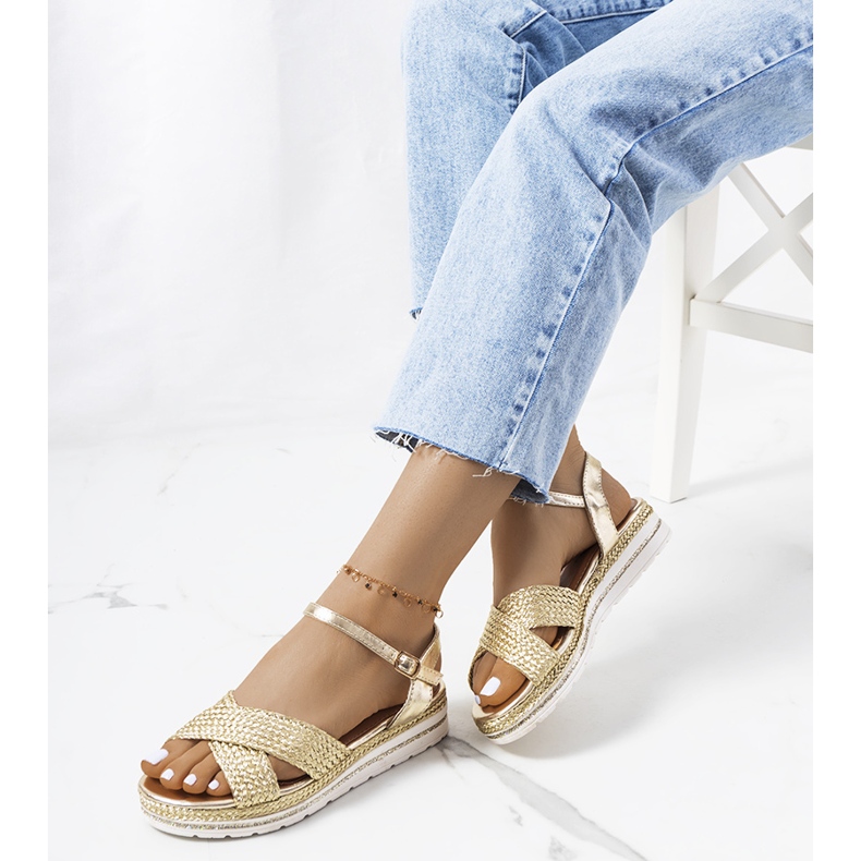 Sandales dorées femme Chirnside d'or 2