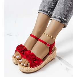 Espadrilles rouges sur la plateforme Straden 1