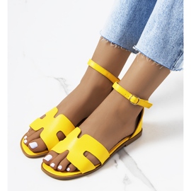 Sandales femme Mudie jaunes 1