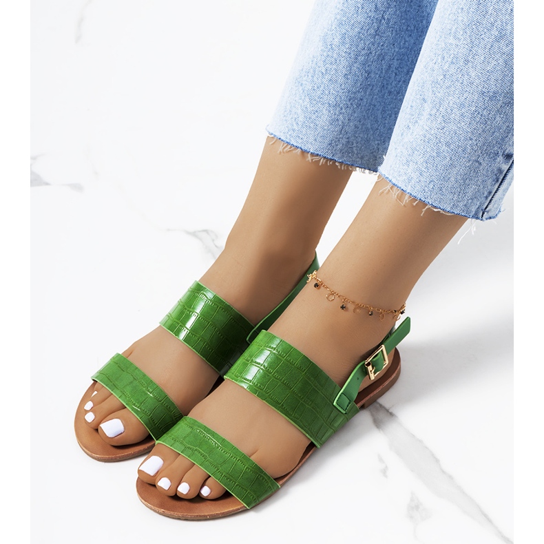 Sandales vertes pour femmes de Chinn 1