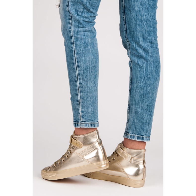 Seastar Baskets montantes à lacets jaune 2