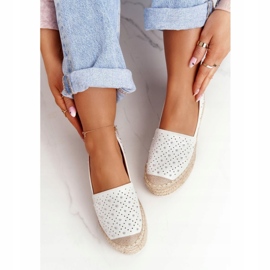 S.Barski Espadrilles Sur La Plateforme De Paille S. Bararski Blanc blanche argent 4