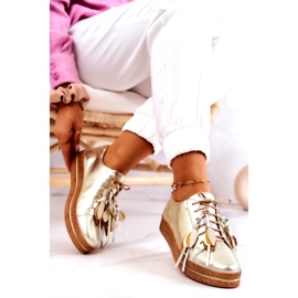 Maciejka 04550-25 Chaussures en Cuir Doré d'or 4
