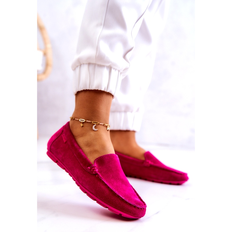 Mocassins Femme Daim Big Star JJ274656 Fuchsia rose 2