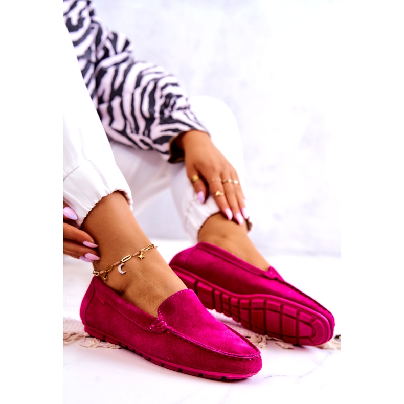 Mocassins Femme Daim Big Star JJ274656 Fuchsia rose 5
