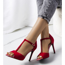 Sandales à talons hauts Munger rouges 2