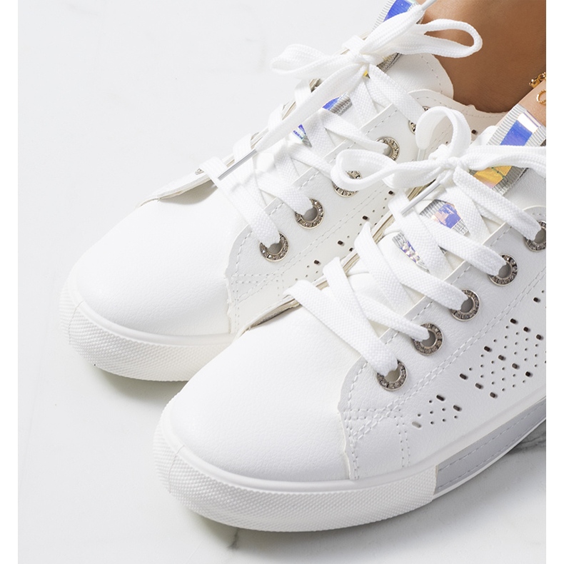 Baskets Tuuri femme blanches et grises 1